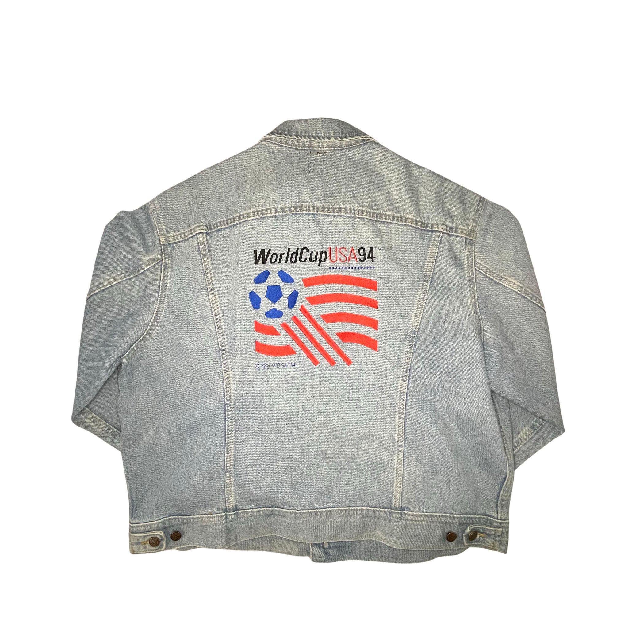 Lee Brand 1994 World Cup Embroidered Denim Jacket - L