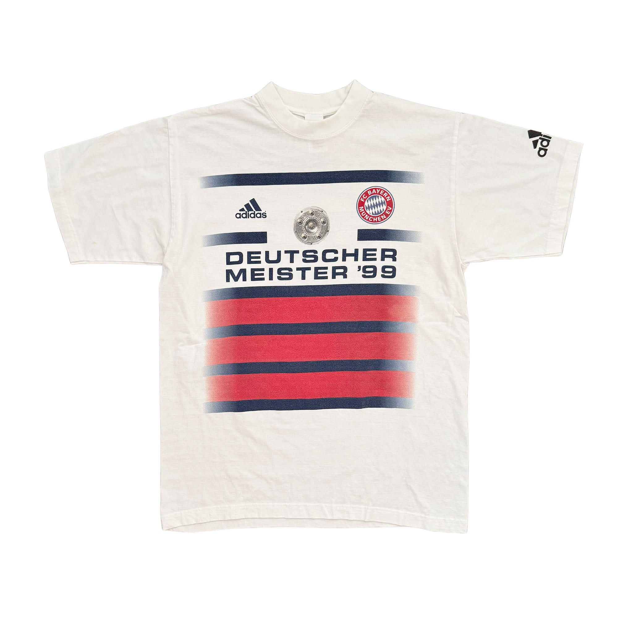 1999 Adidas Bayern Munich Deutscher Meister T-Shirt - M
