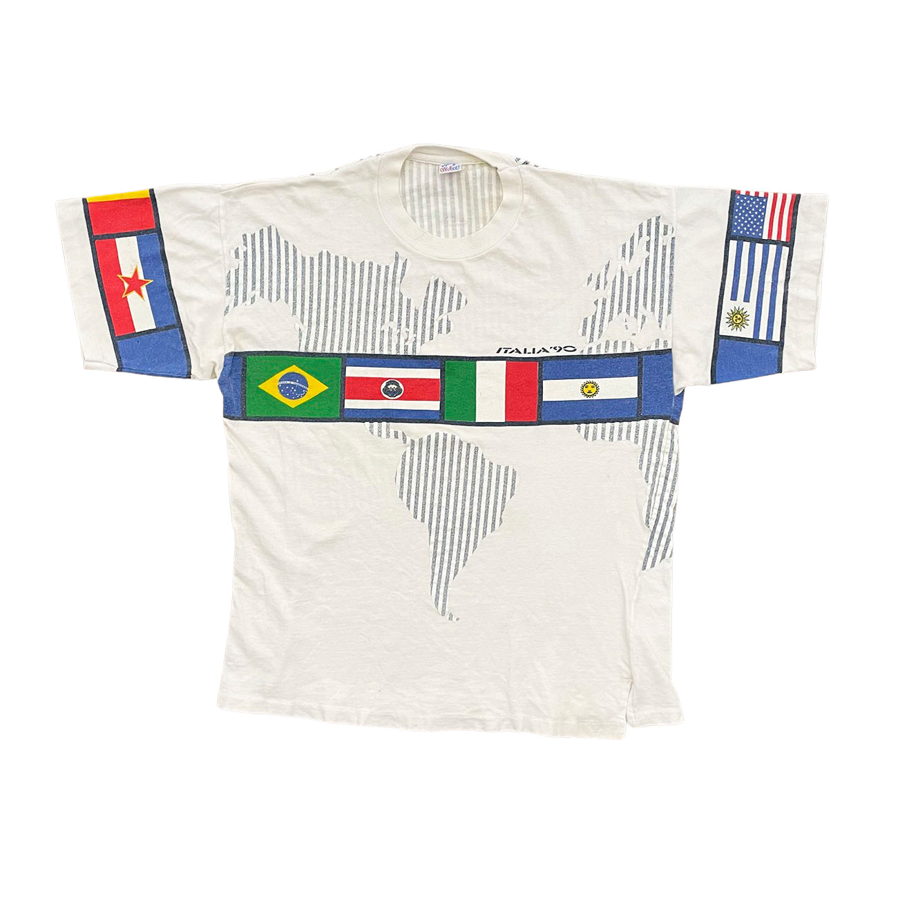 Italia 90 Flag/Map T-Shirt - M