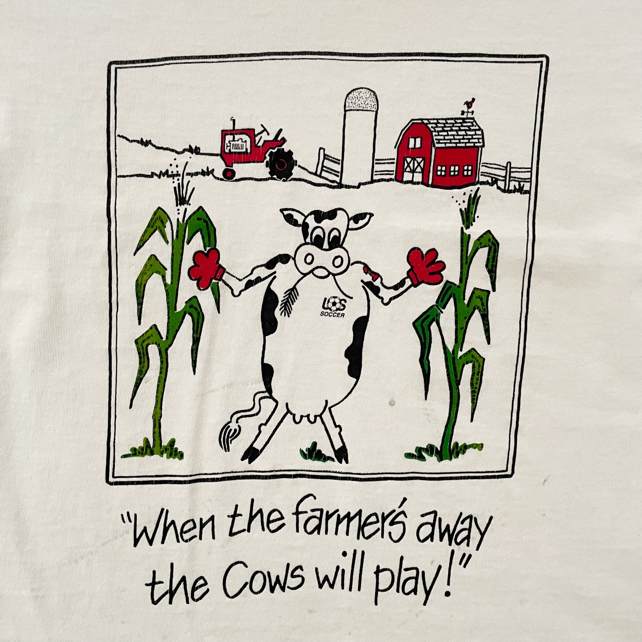 "Cows Will Play" Graphic T-Shirt - XL