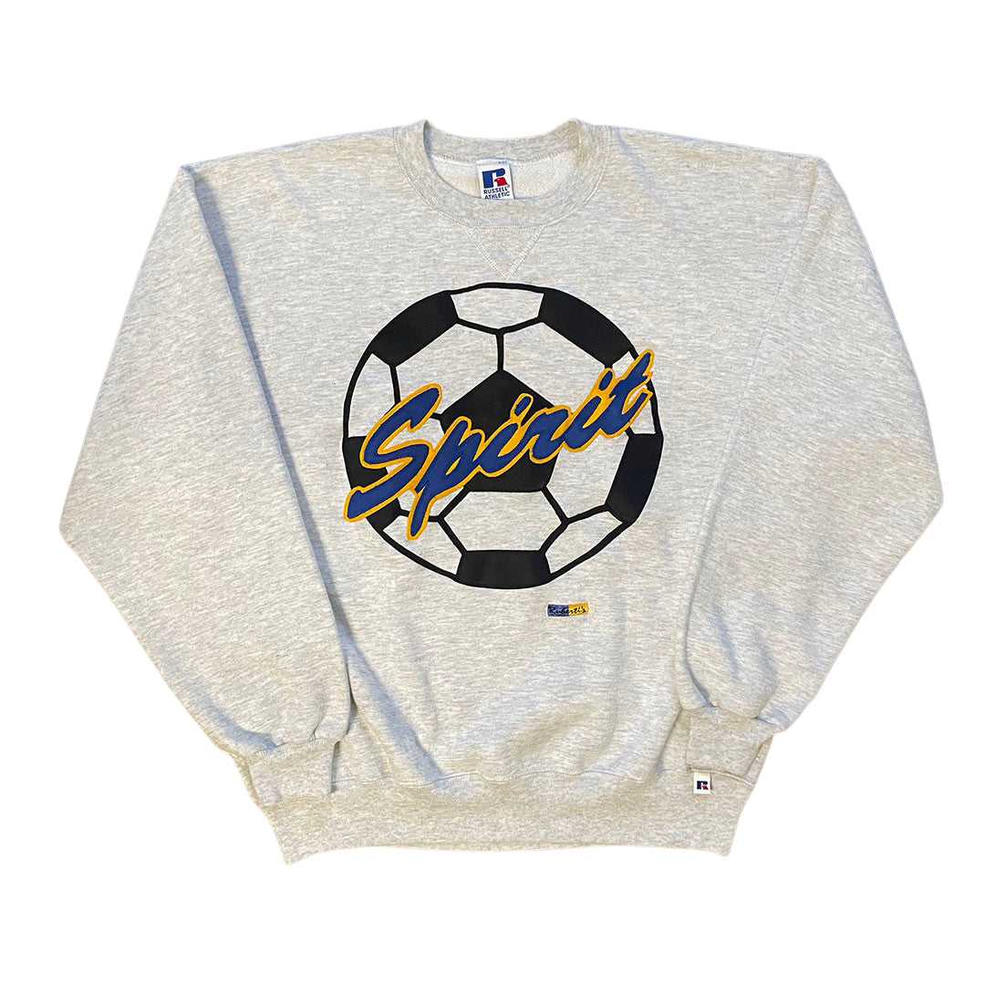 Spirit Soccer Embroidered Crewneck - L